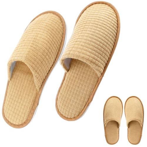 1-Pair Spa Slippers - Non Slip Hotel Slippers For Guest Women & Men -Washable