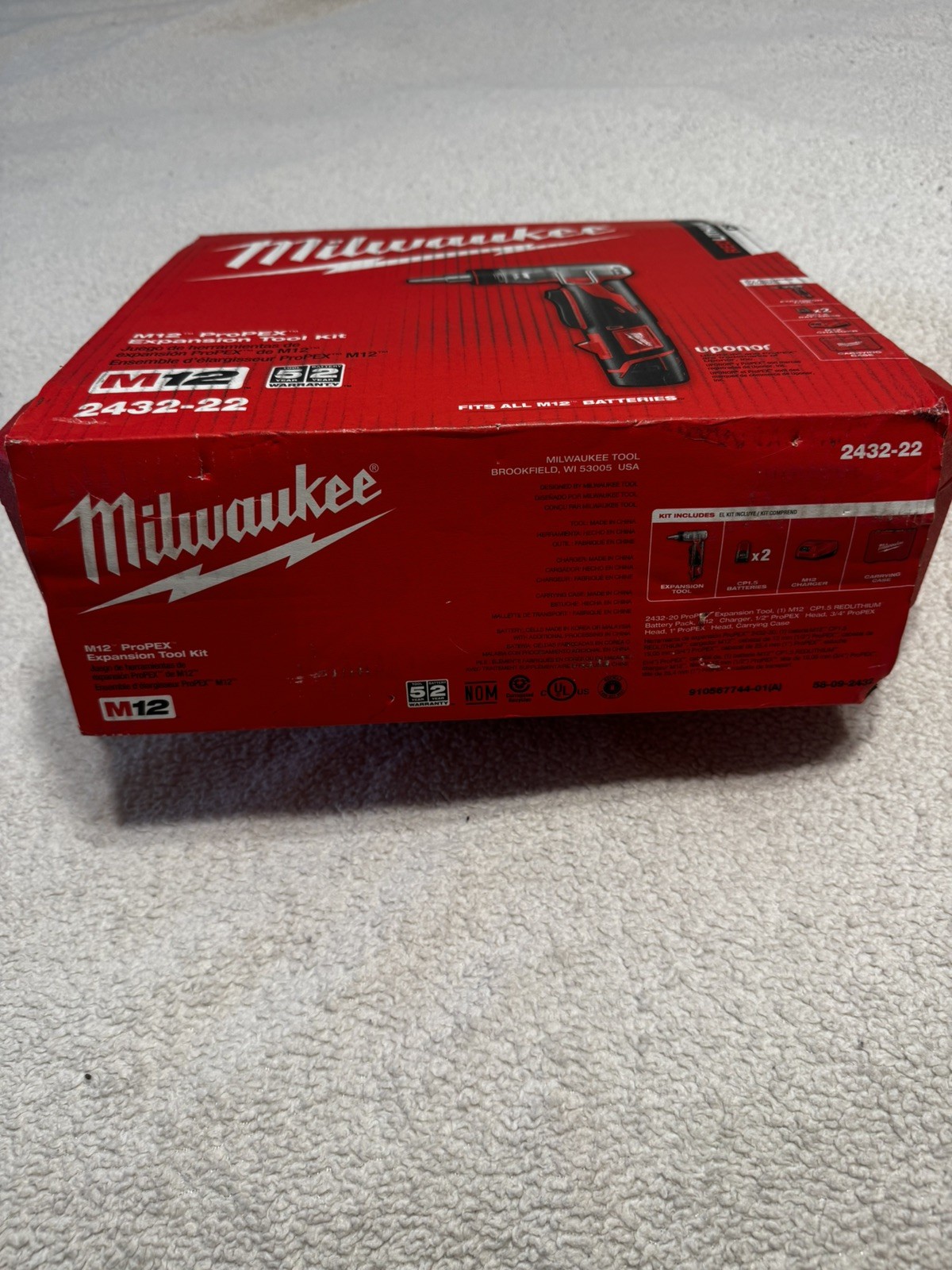 Milwaukee M12 Cordless ProPEX Expansion Tool Kit - 2432-22