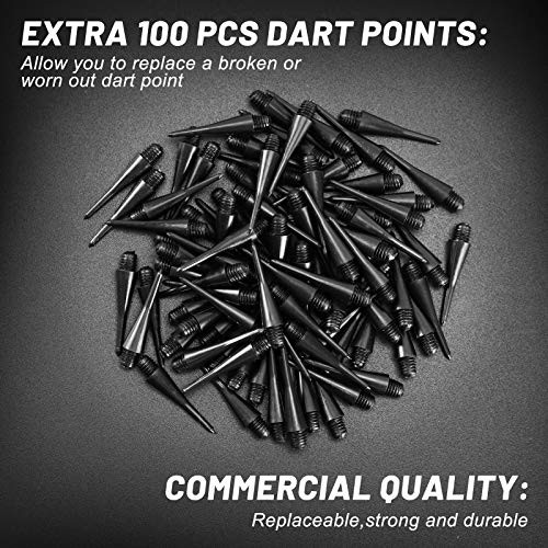 Soft Tip Darts - Bar Dart - Plastic Tip Darts Set - Attach Extra 100 12 Silver