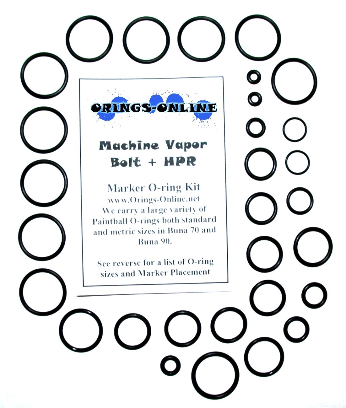 Machine Vapor Bolt + HPR Paintball Marker O-ring Oring Kit x 4 rebuilds / kits