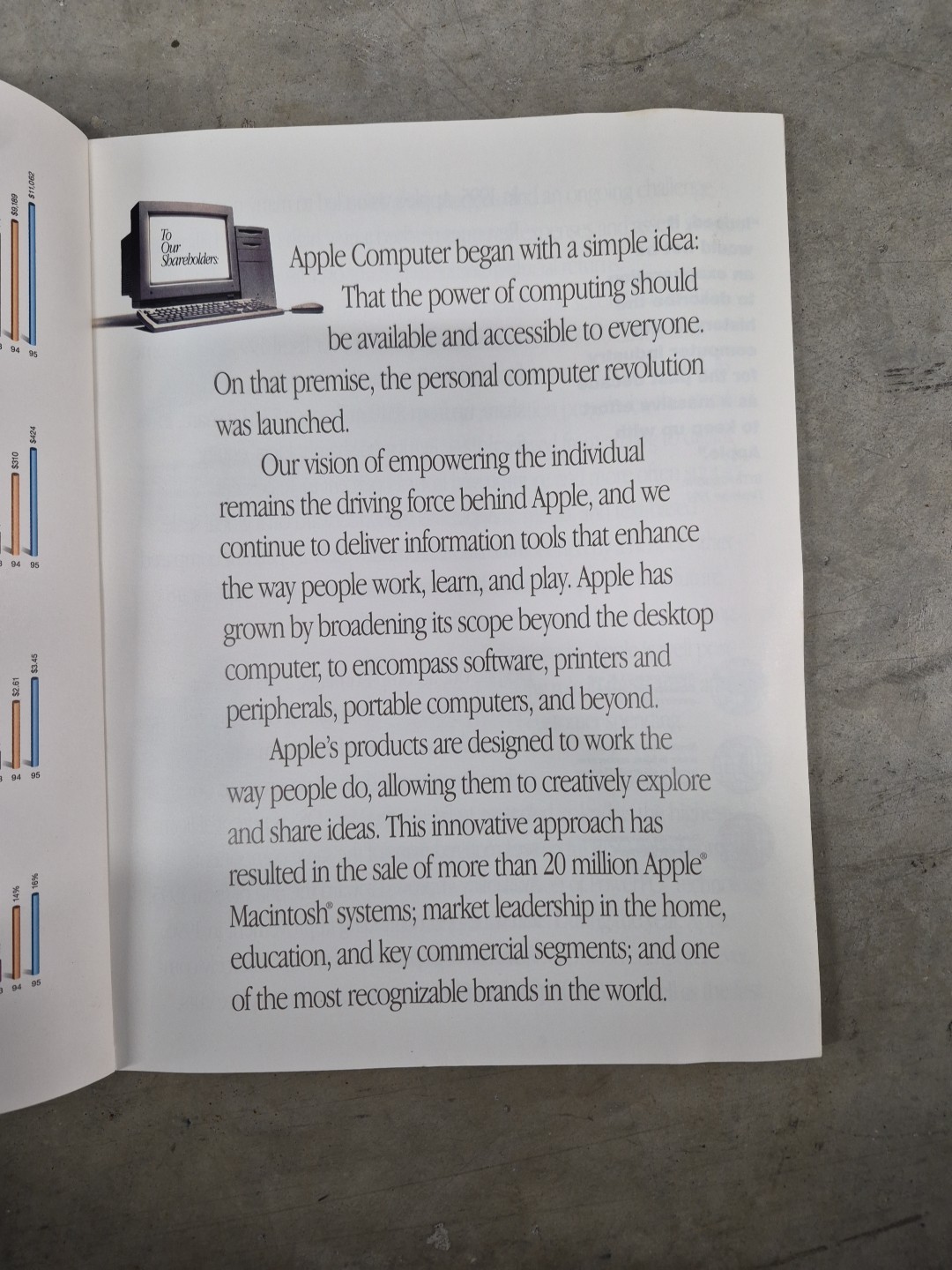 Apple Computer Inc. Annual Report 1995 Original Book - Vintage