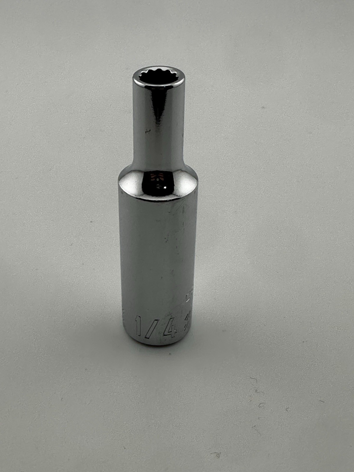 Craftsman 1/4” Socket, Deep Well, 3/8” Drive, 12 Point. CMMT 12089.  0186