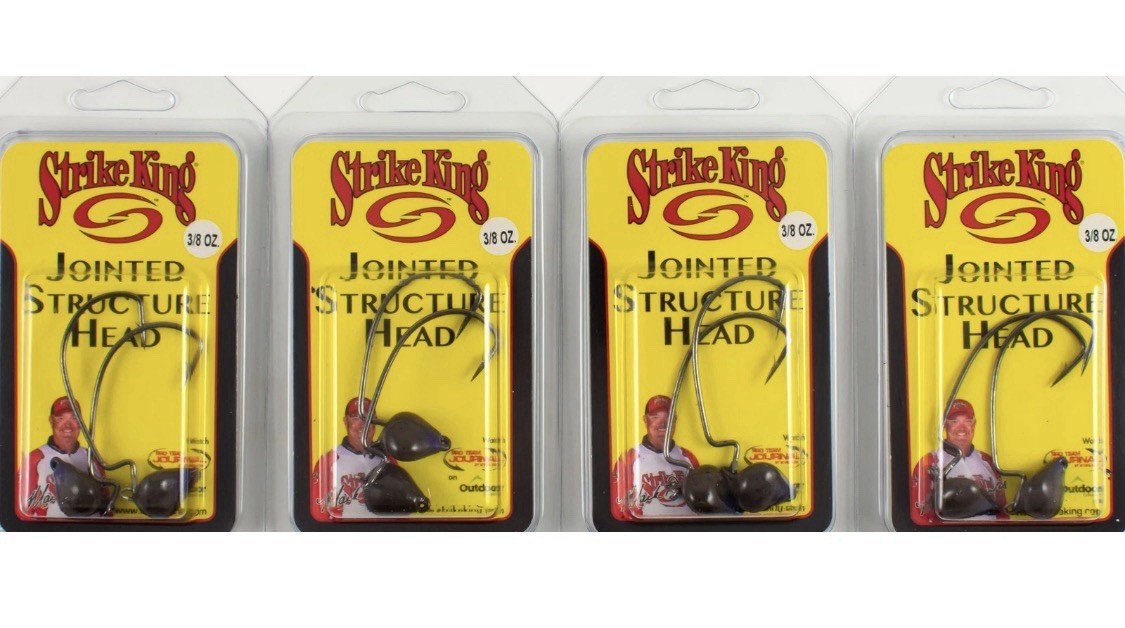 (LOT OF 4) STRIKE KING TOUR JOUNTED STRUCTUR HEAD 3/8OZ JSH38-233  Free Shipping