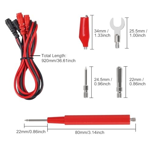 DIANN 2 Sets 16 in 1 Multimeter Test Leads Kit Digital Probes & Leads Set with