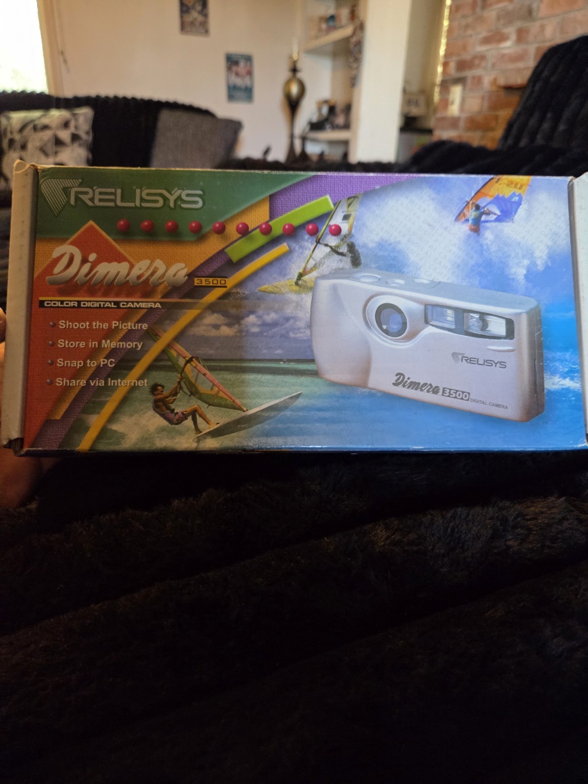 Relisys Dimera 3500 Digital Camera W/ Case Box Cables 2MB Media Stick Complete