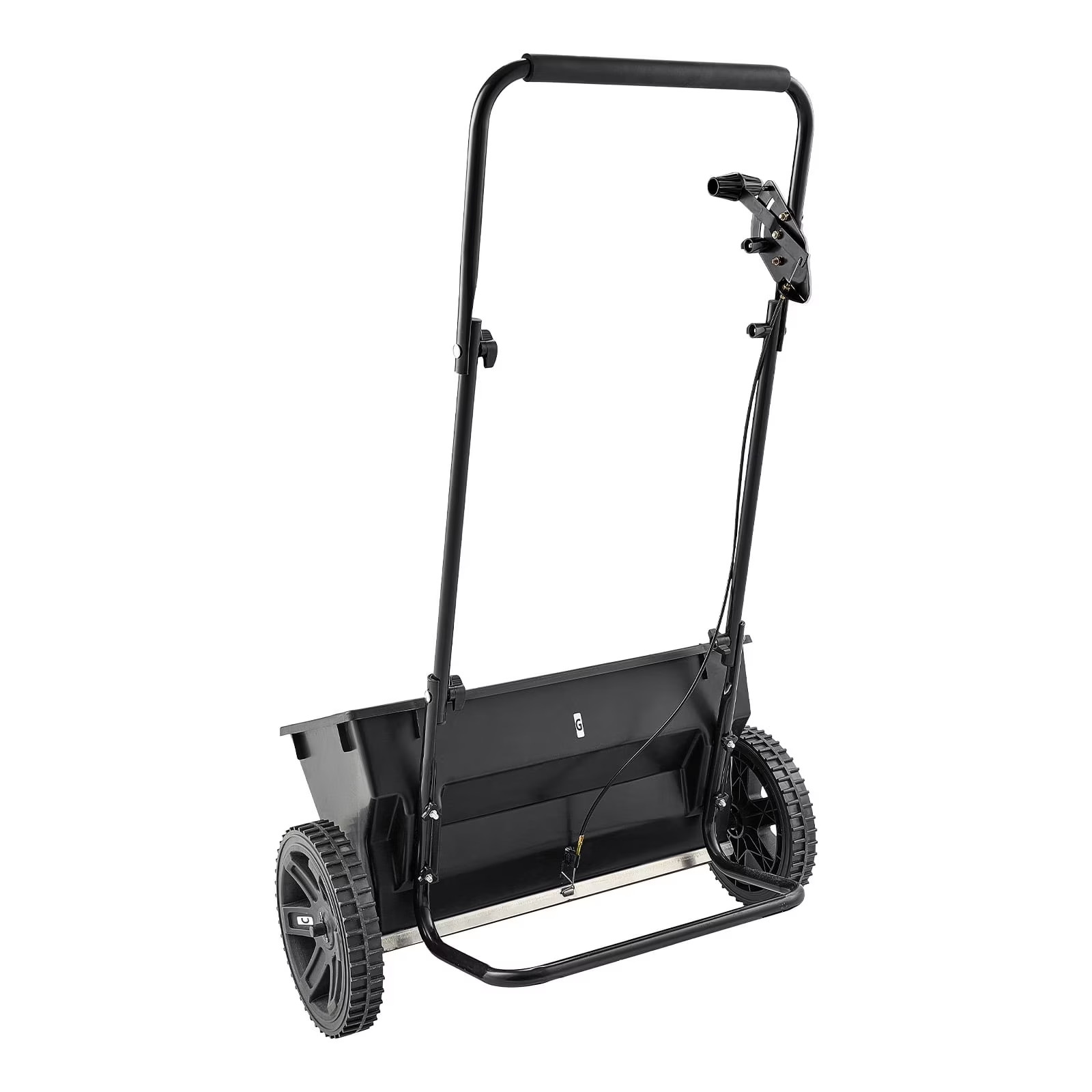 Walk-Behind Push Spreader, 50 lbs Capacity, Drop Spreader with Hopper Grate