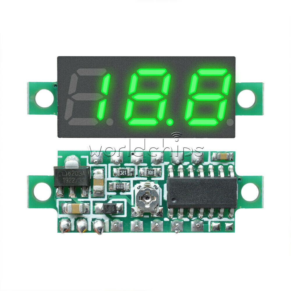 10X DC 0-100V Mini 0.28 inch 3-Digital Voltmeter Led Voltage Panel Meter 3-Wire