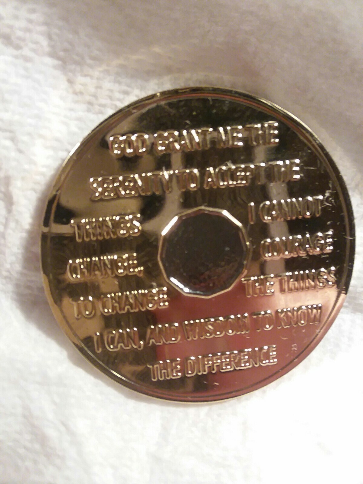 27 YEAR AA GOLD/SILVER Tone Bi-Plated Alcoholics Anonymous CHIP COIN MEDALLION