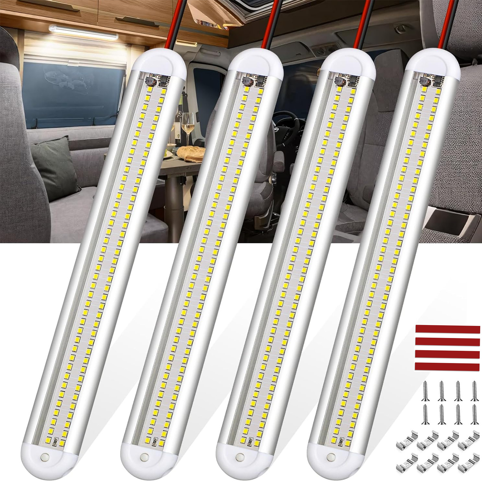 12v LED Interior Light Bar,120LEDs 28W 12 Volt led Strip Lights Enclosed Trailer