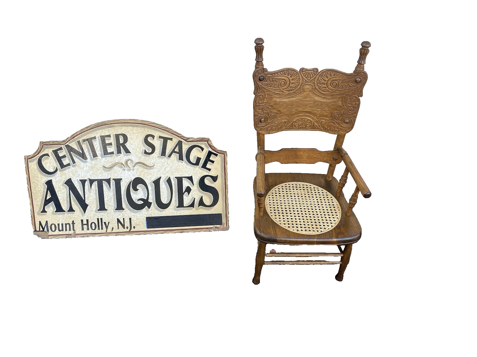 65962    Antique Victorian  Oak Childs Youth Chair