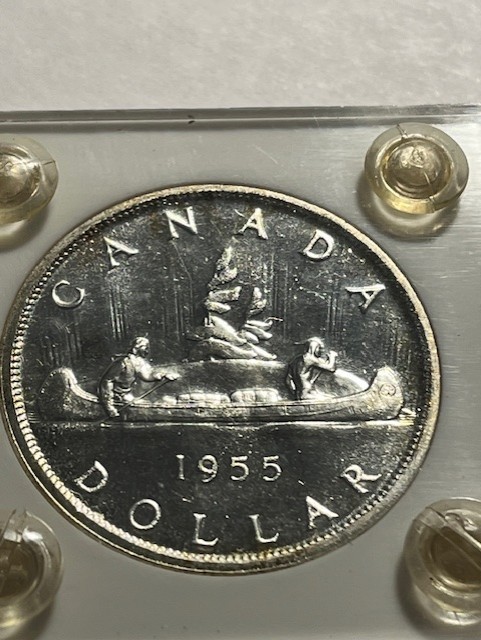 1955 Canada 1 Dollar/Silver/PL/Capital Holder/Unc++ #17711-2