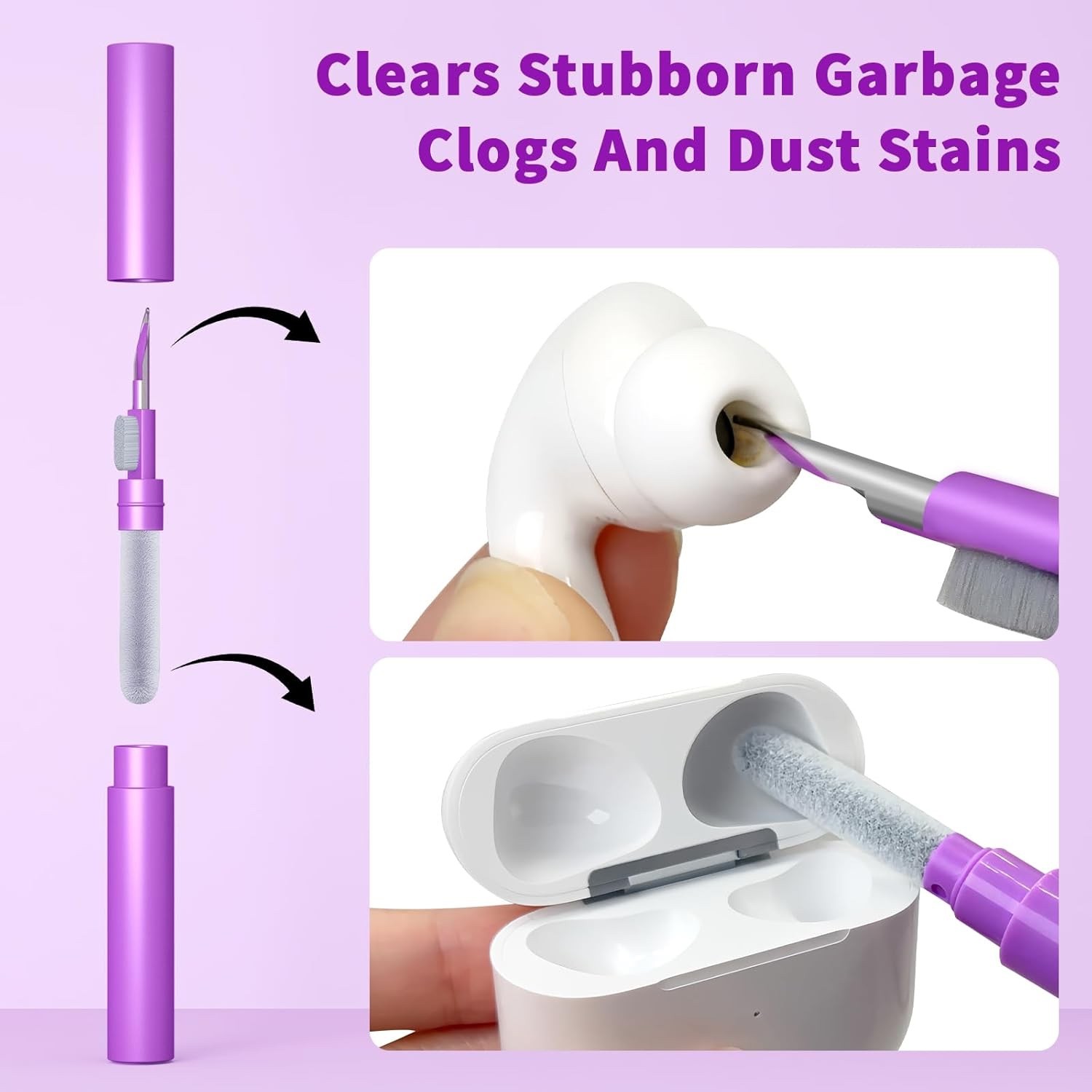Cleaner Kit for Airpod, Earbud Cleaning Putty, Compatible Purple