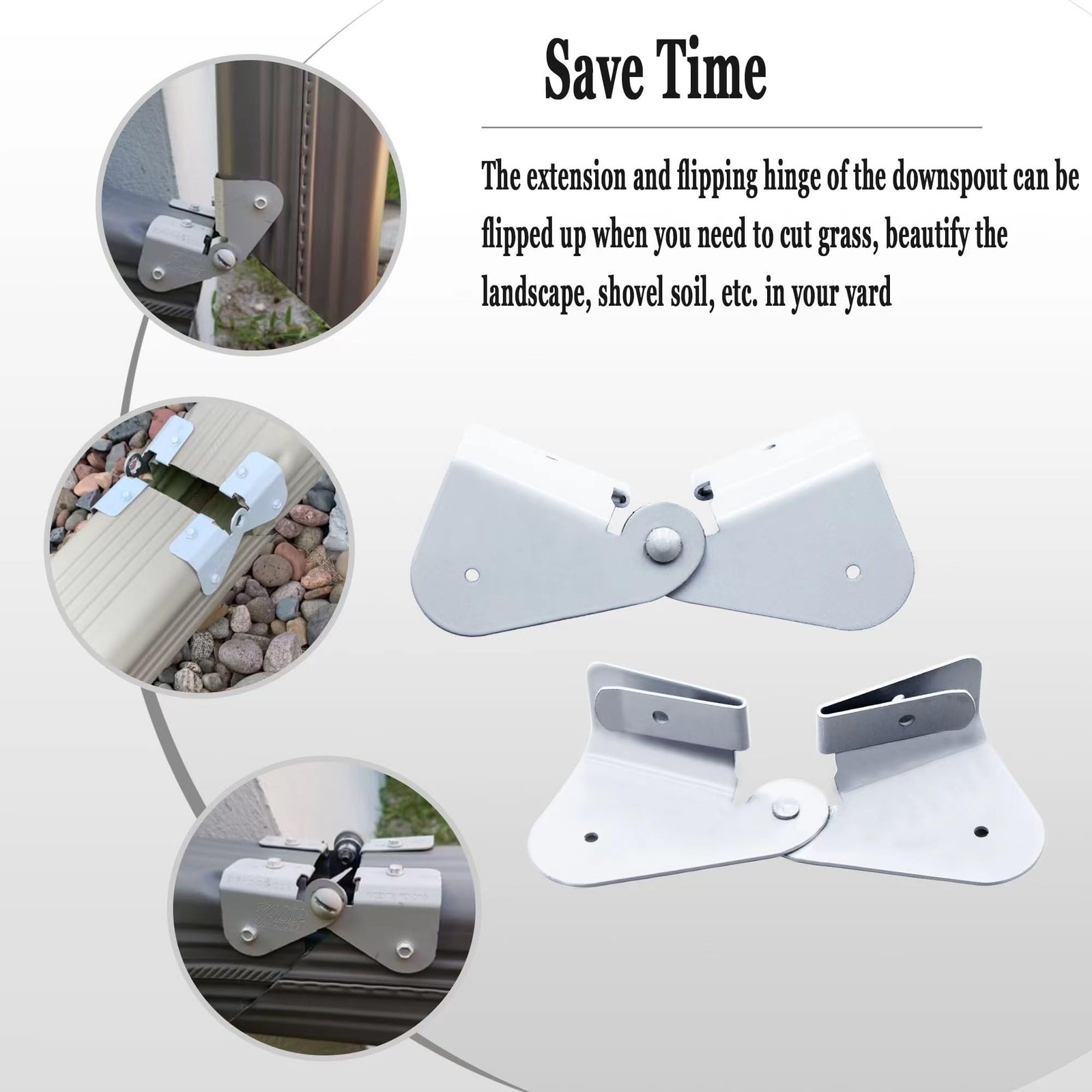 Gutter Downspout Flip Up Hinge Gutter Extension Hinge 8 Pack Stainless Steel