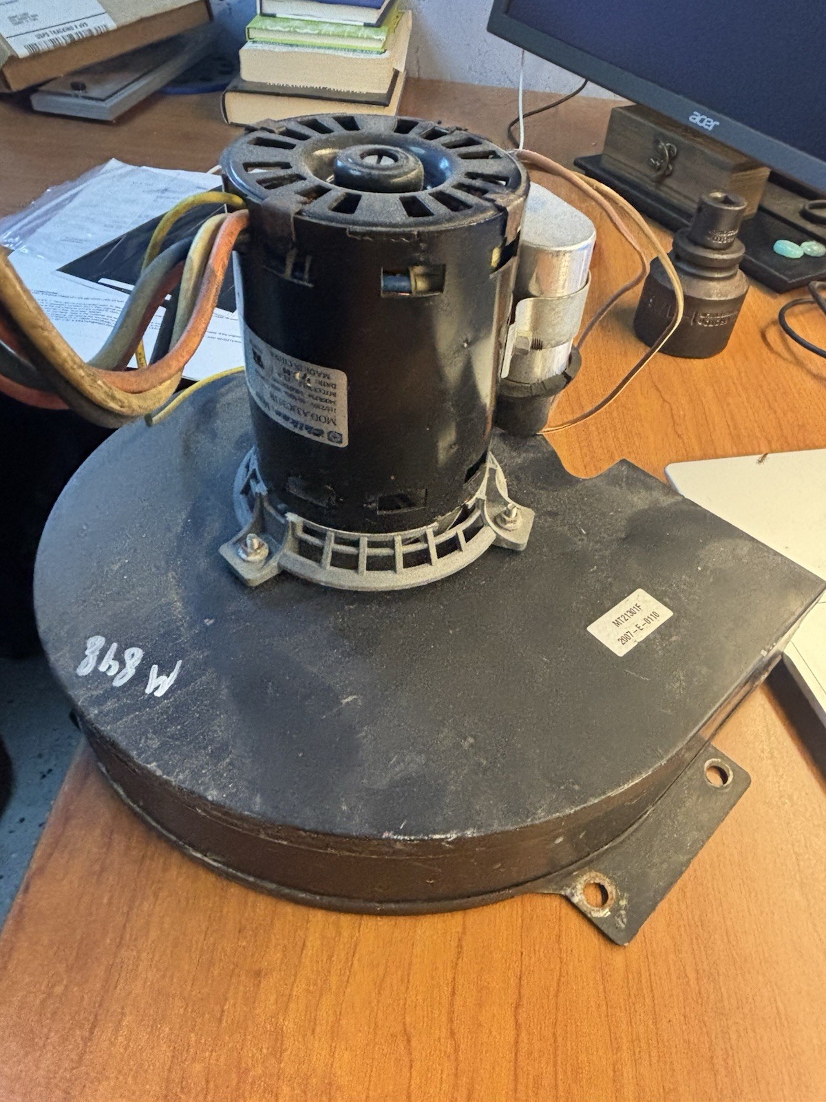 A33C351R Pool/Spa Heater Blower Assembly 115/230V 3400RPM MT21302 2007.05