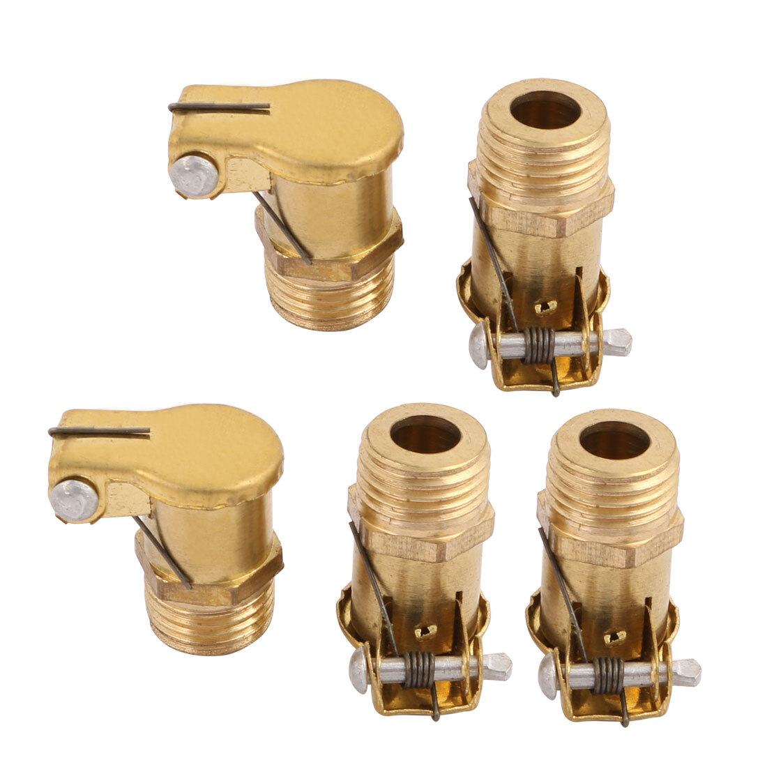 5Pcs Replacement 1/8NPT Male Thread L Type Metal Spring Cap Oil Grease Cup