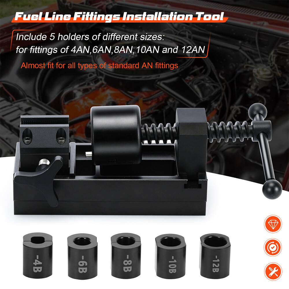 AN4-AN12 Fuel Line Fittings Installation Tool Fuel Hose Repair Tool Kit 4AN-12AN