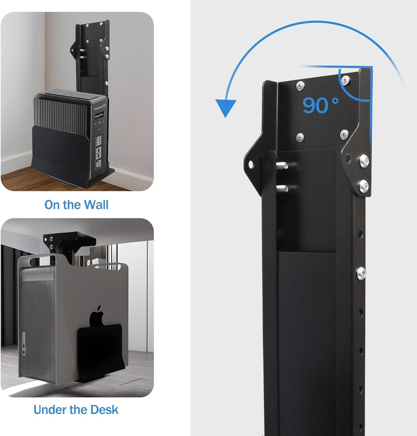 Heavy Duty Computer Wall Mount PC Case - Upgraded, Also Great for PC Mount under