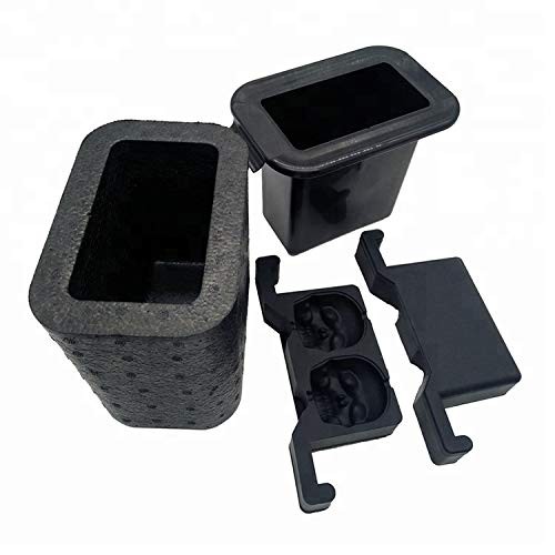 Cystal Clear Ice Skull Maker 2.25 inches, Black