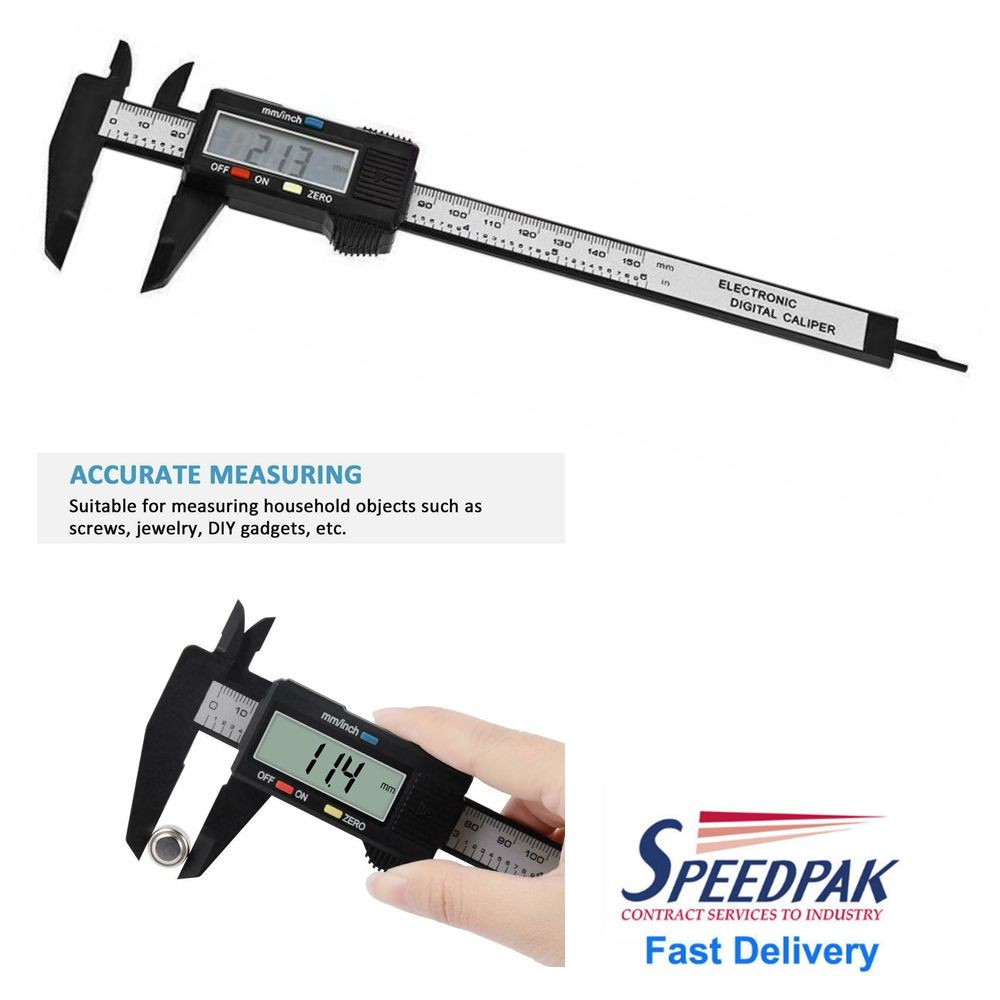 Stainless Digital Caliper 6" 150mm Micrometer LCD Gauge Vernier Measuring Ruler