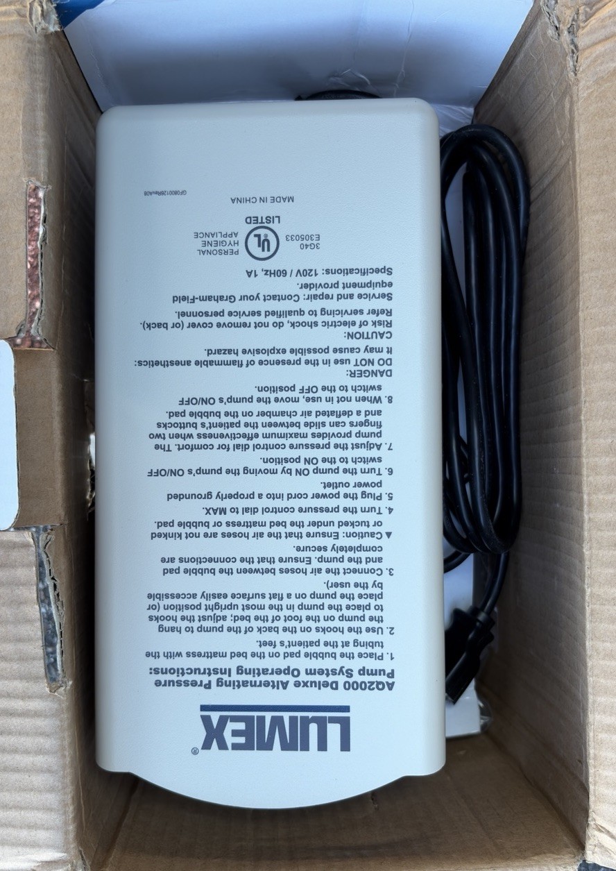 FACTORY SEALED Lumex Alternating Pressure Pad And Pump System AQ2000