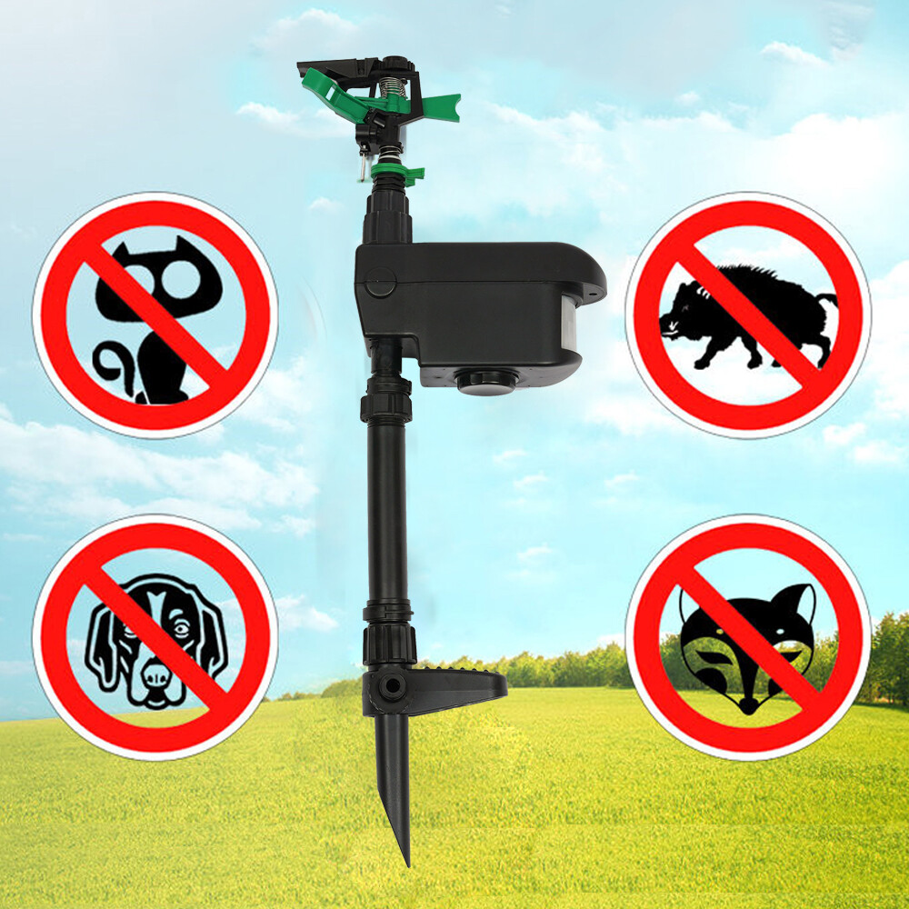 Solar Garden Animal Repeller Water Sprinkler Sensor Motion Activated Adjustable
