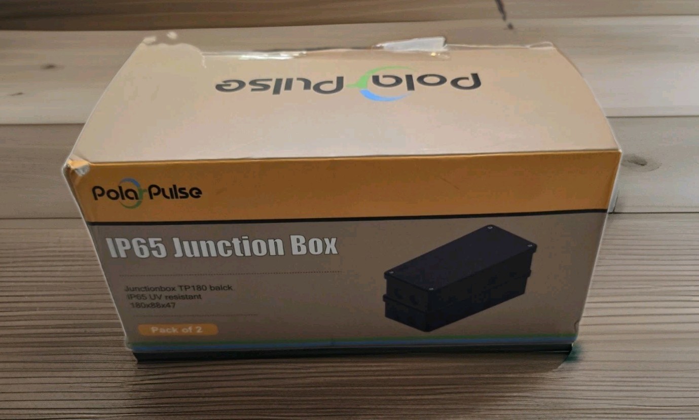 Polar Pulse IP65 Junction Box - PACK OF 2, BLACK