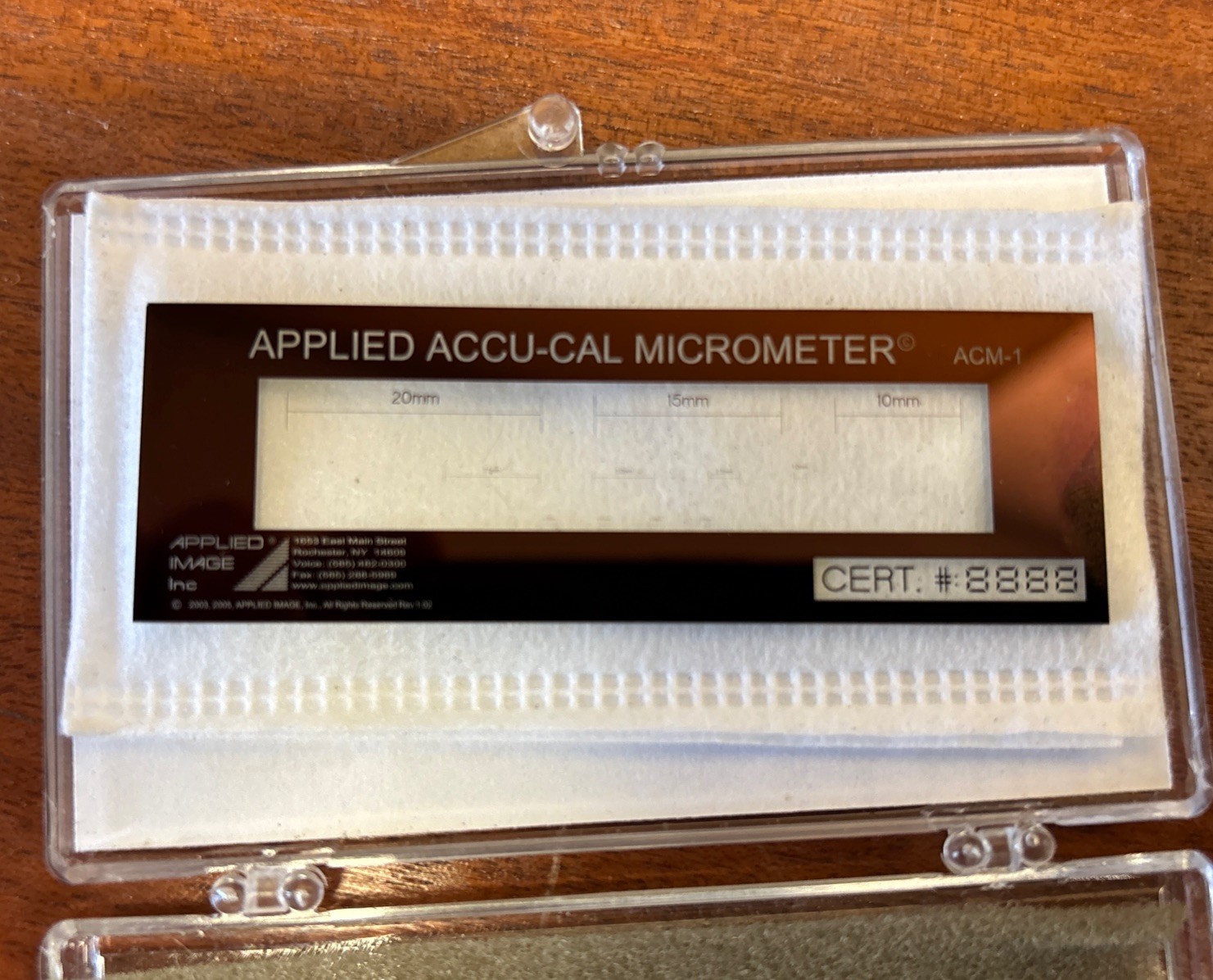 Microscope Calibration ACCU-CAL ACM-1-P-CG Micrometer