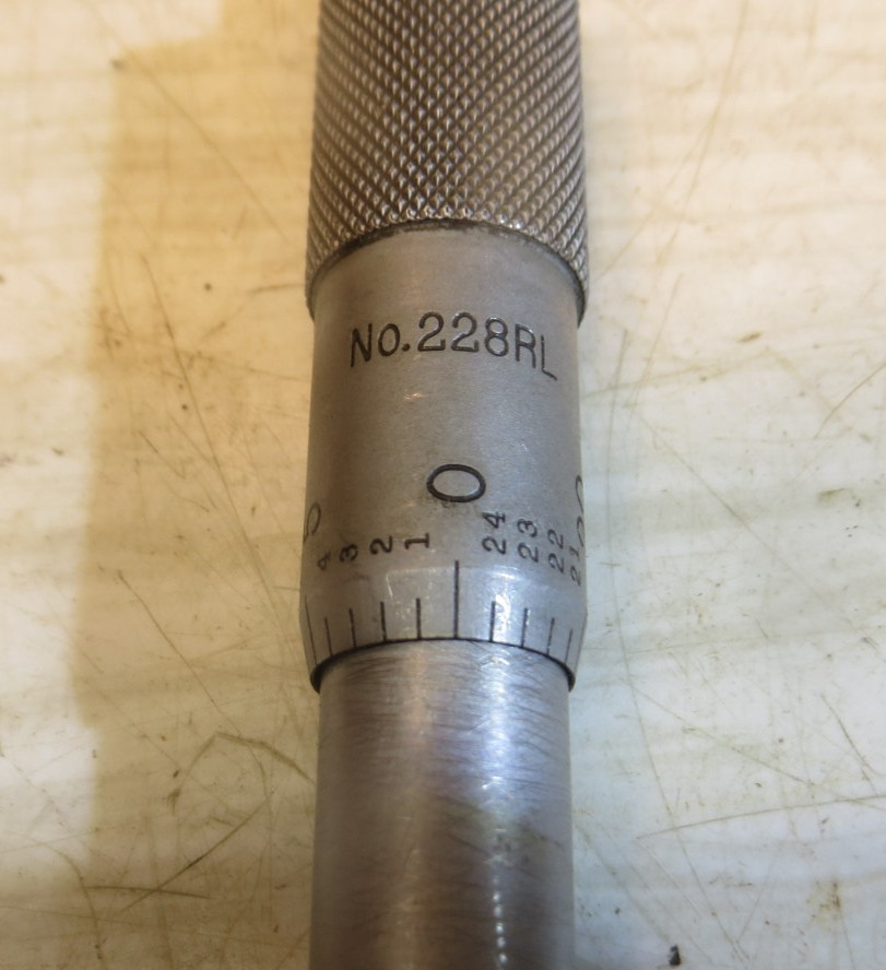 Starrett Hub Micrometer No. 228RL-1" with case
