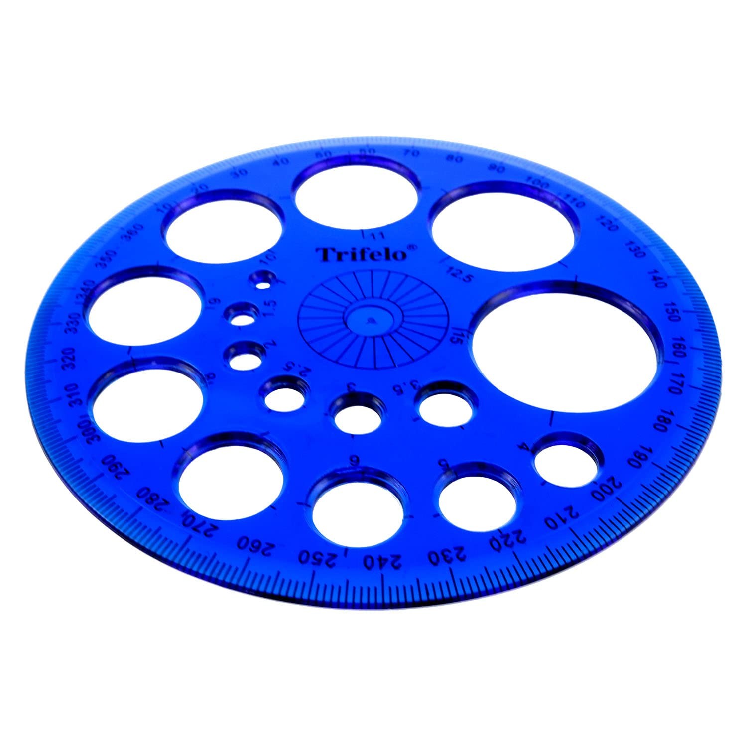 360 Degree Full Round Plastic Protractor Circular Drawing Template Tool