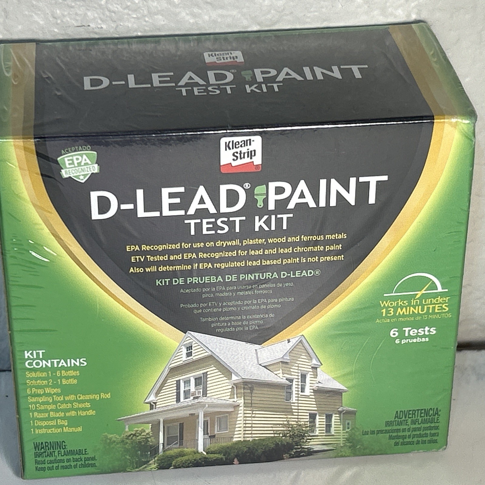 D-LEAD LEAD PAINT TEST Kit 6 Tests Expired 07/2015 New Unopened Box (e2)