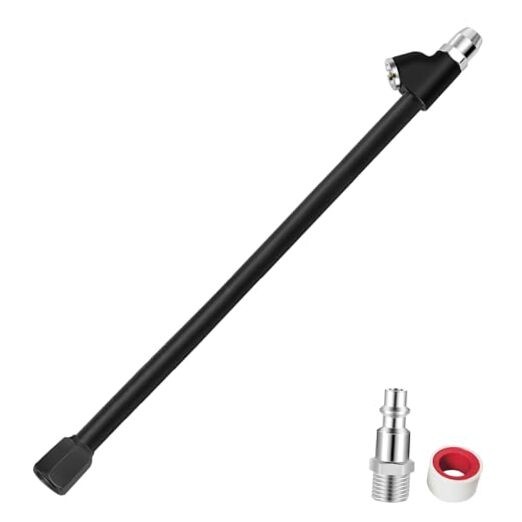 Air Chuck,12" Extended Reach Air Chucks for Tires，Heavy Duty 12-inch Black