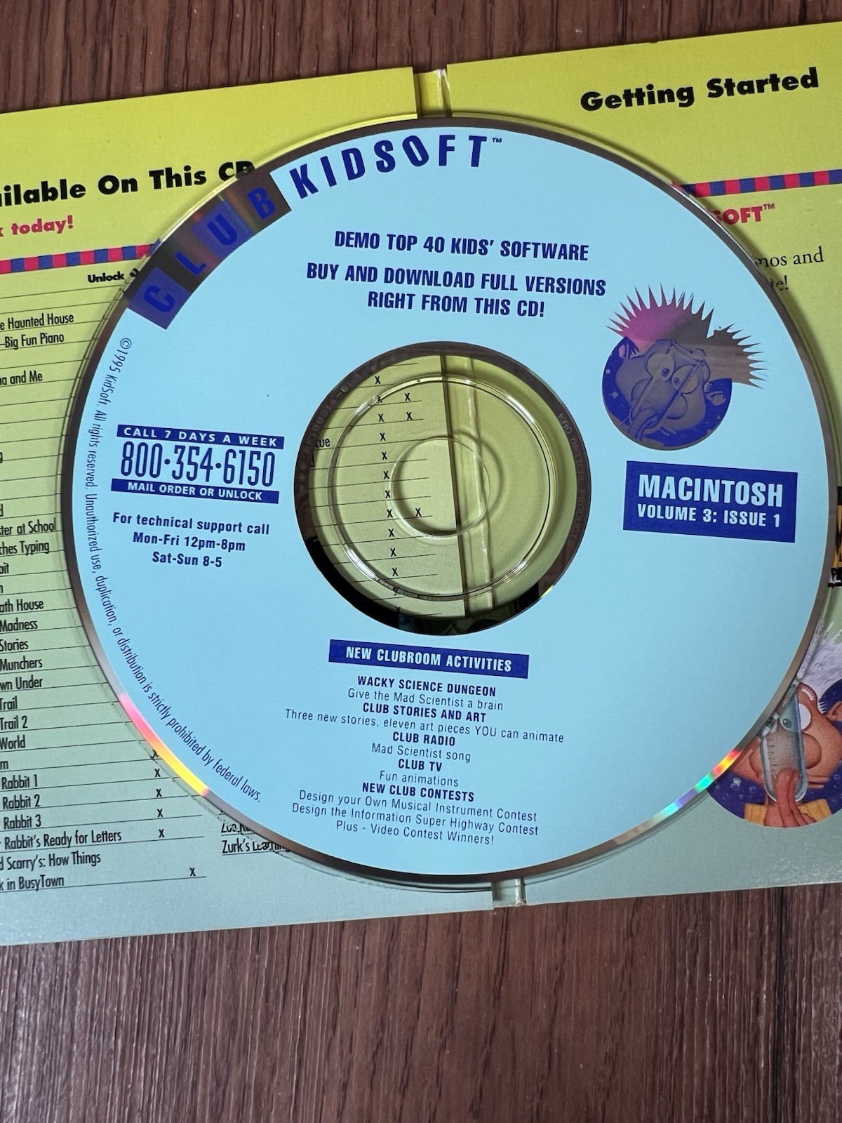 Vintage Club Kidsoft software catalog CD-ROMs 1995 vol 3 issue 1
