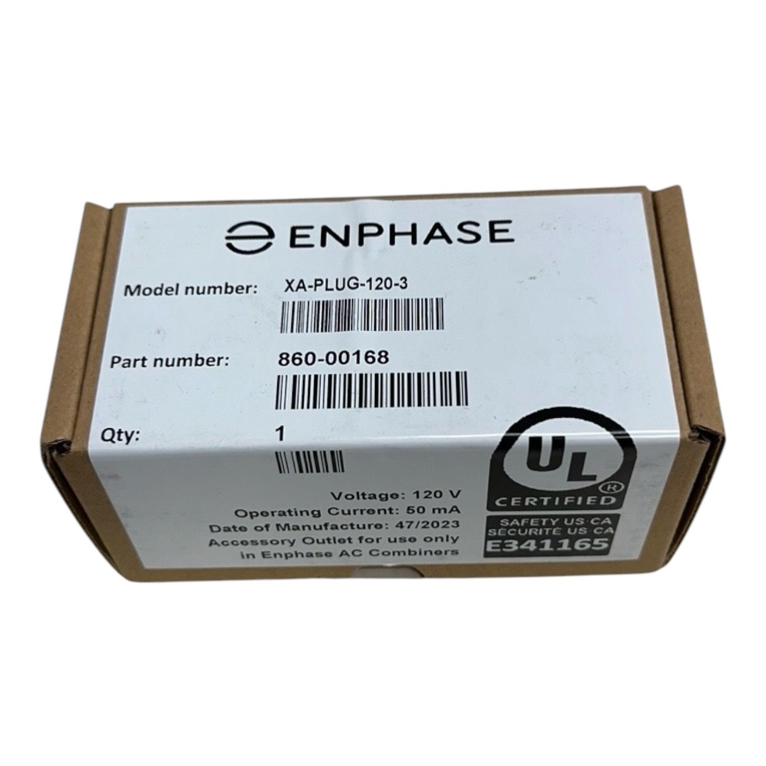 New Enphase 860-00168, XA-PLUG-120-3 Accessory Receptacle 🔥Fast Shipping🔥