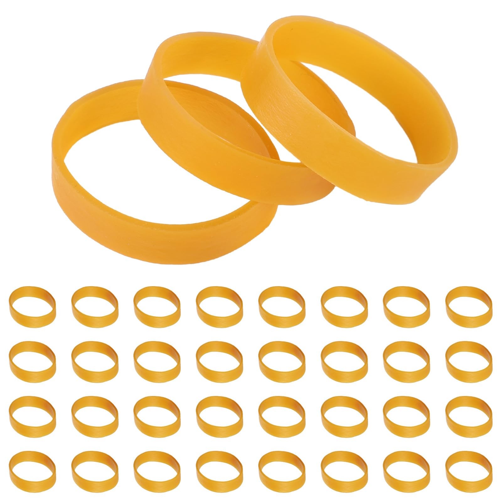 lasuroa 32pcs Ski Brake Retainers, Snowboard Bands 1.5x0.39", yellow