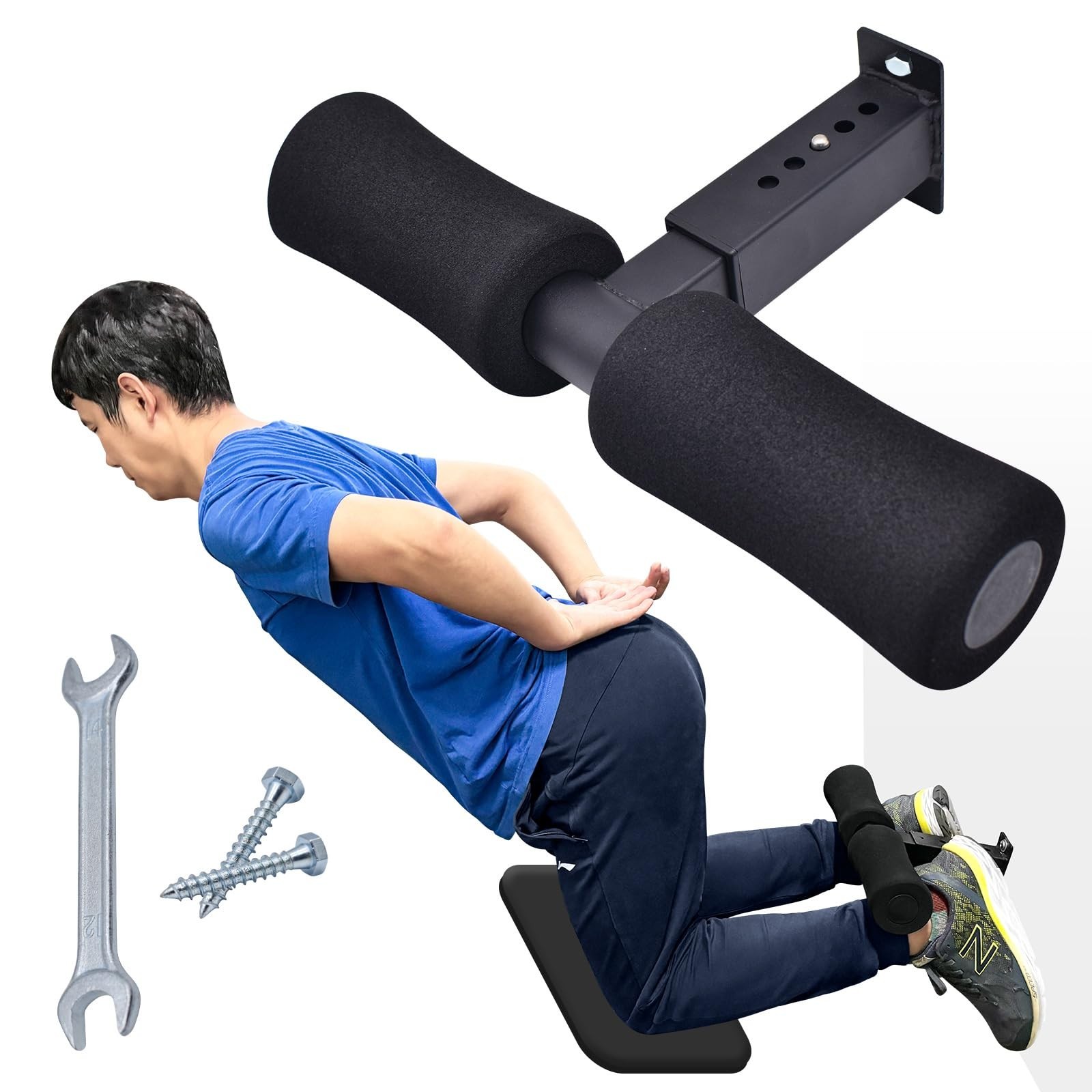 Wall Mounted Nordic Hamstring Curl - LAT Pulldown Machines and Sit Up Exercis...