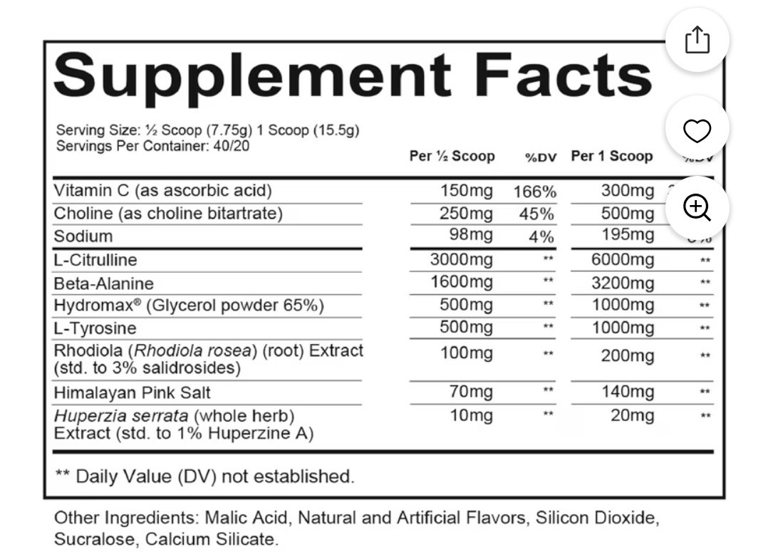 REDCON1 - TOTAL WAR PUMP STIM FREE PRE WORKOUT - BLUE LEMONADE (40 SERVING)
