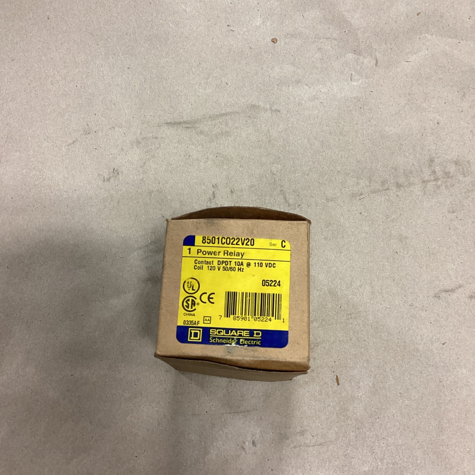SQUARE D POWER RELAY CONTACTOR 05224 NEW!! 8501c022v20