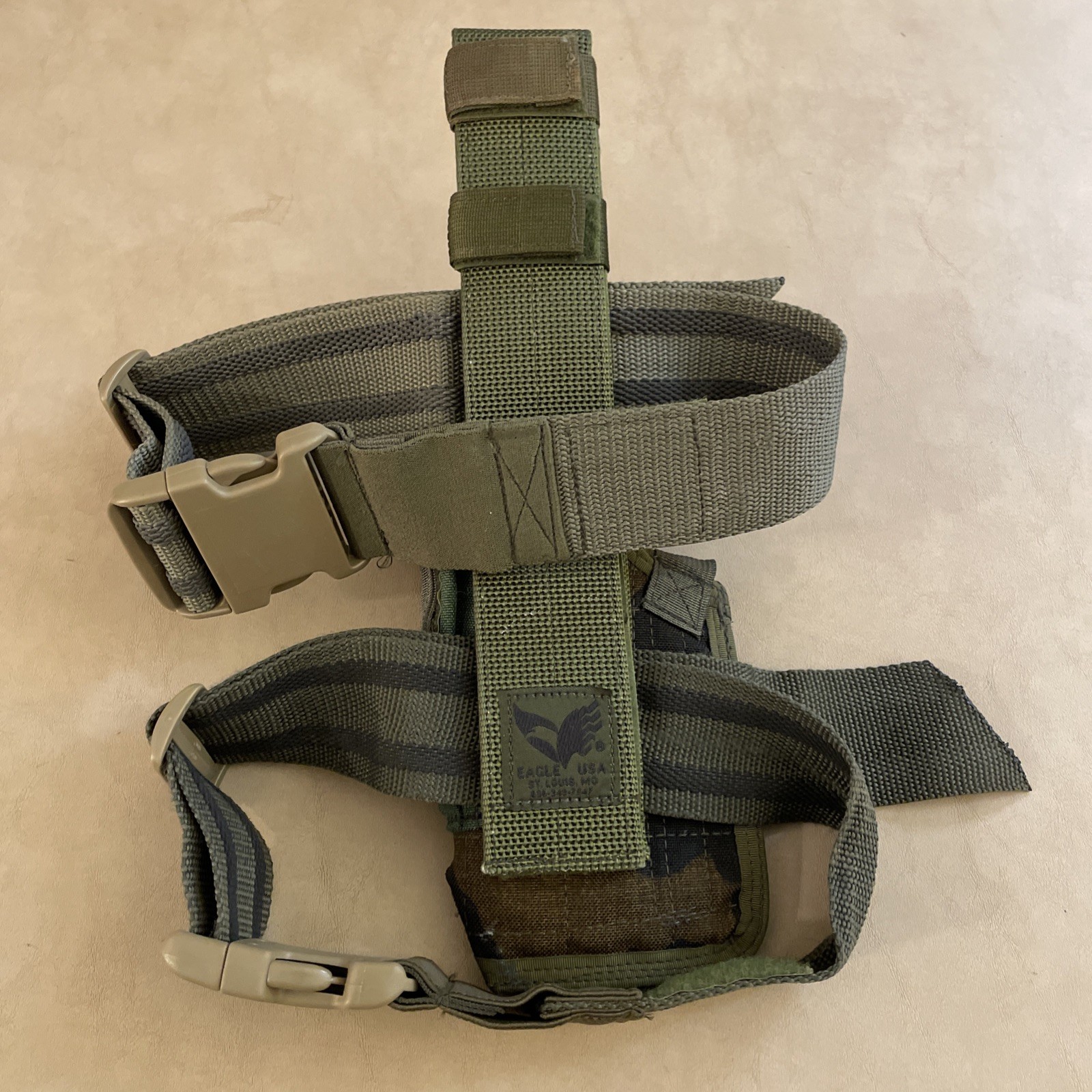 Eagle Industries Mark V SAS Holster M81 Woodland Made In St. Louis, MO. USA