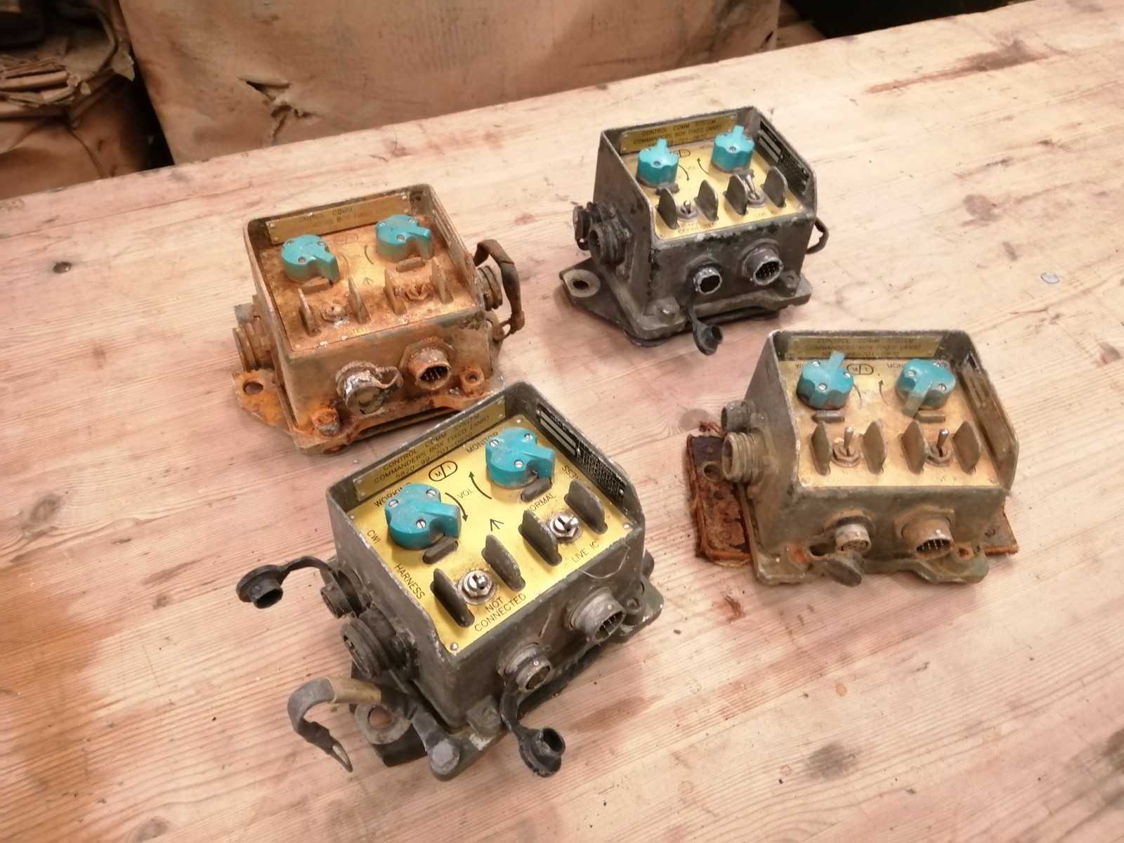 4x Job Lot Racal Clansman Commander's Box Fixed Digital ANR Control UNTESTED