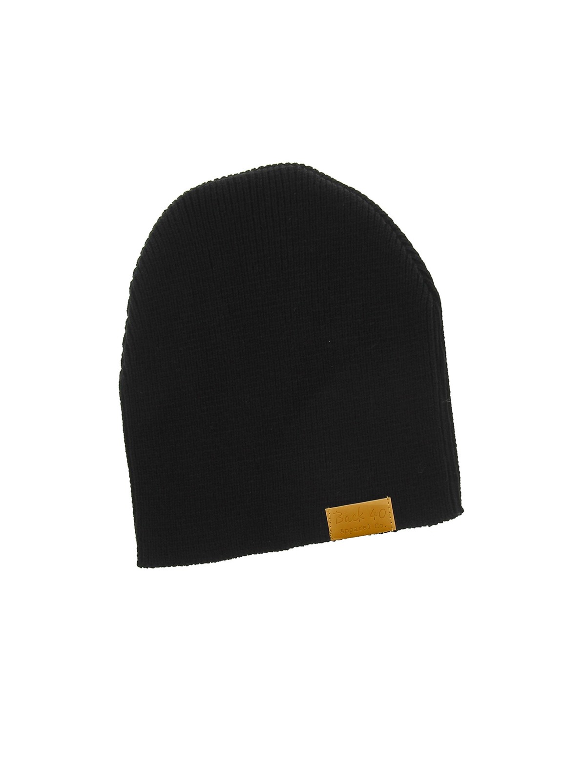 Single Seam Cuffless Beanie Unisex Black Thick & Warm Knit Winter Hat by Back 40