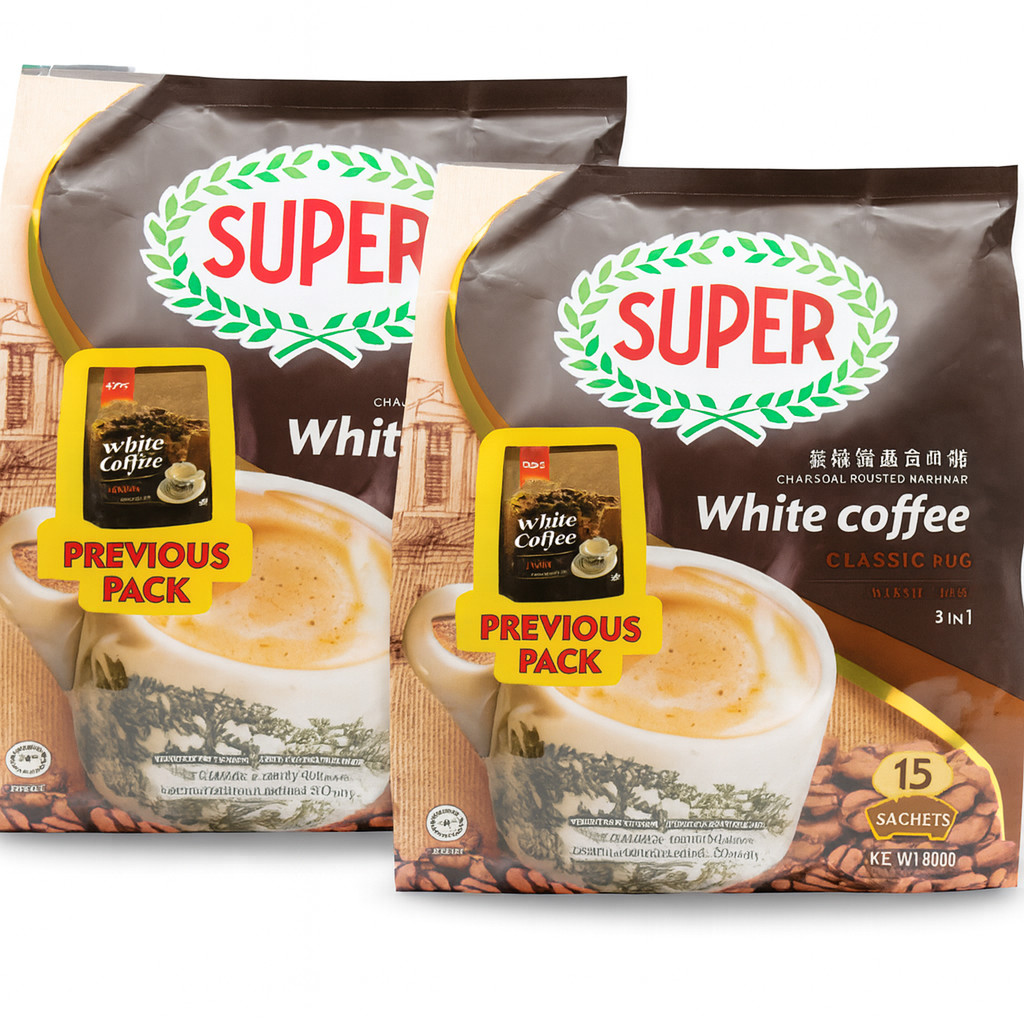 Super 3-in-1 Roasted White Coffee 2 Packs (15 x 35g) [US Seller]