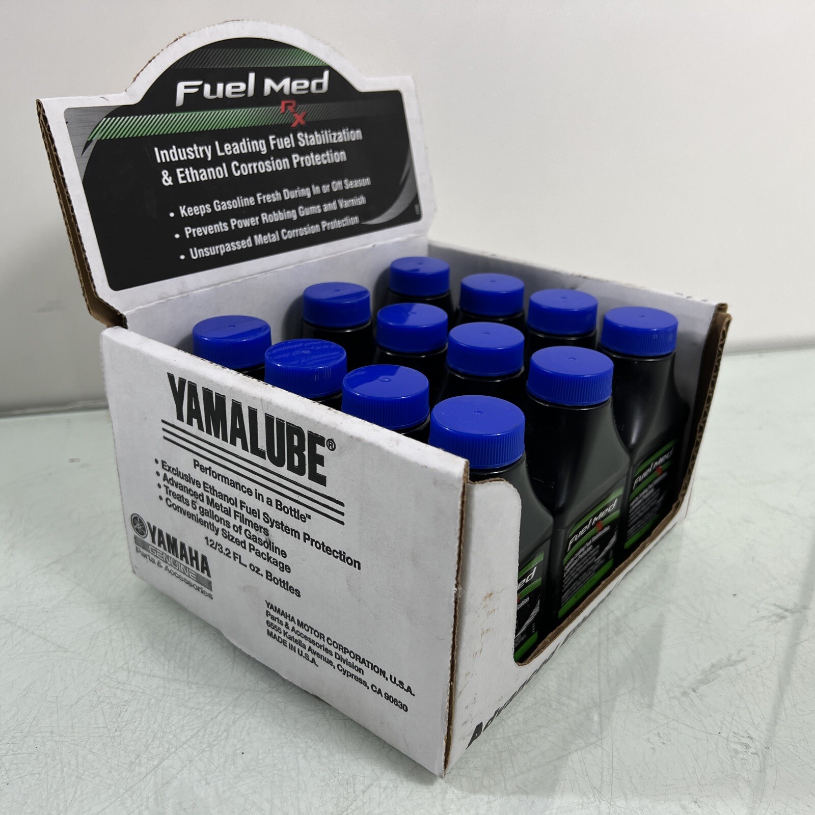Yamaha YAMALUBE Genuine Fuel Med RX Fuel Stabilizer 12/3.2 FL OZ EA Treats 5gal
