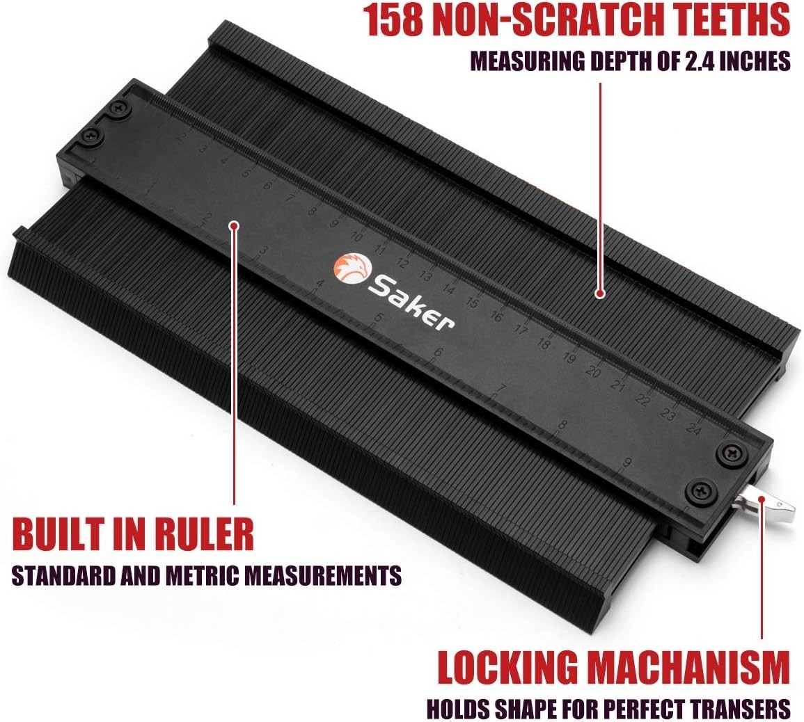 Contour Gauge Profile Tool Adjustable Lock Precisely Copy Irregular Shapes