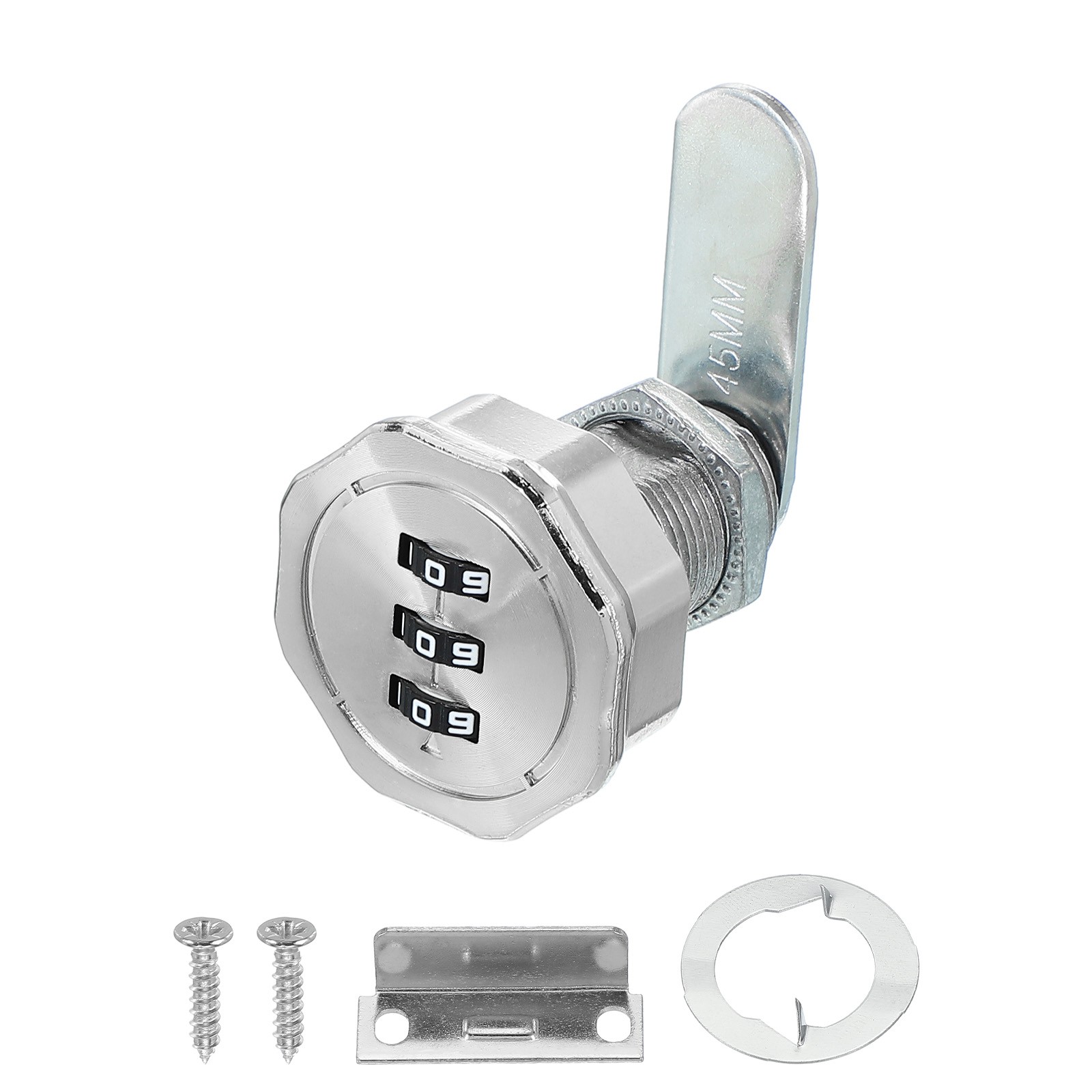1" Combination Cabinet Cam Lock Zinc Alloy Cylinder Password Coded Lock Silver