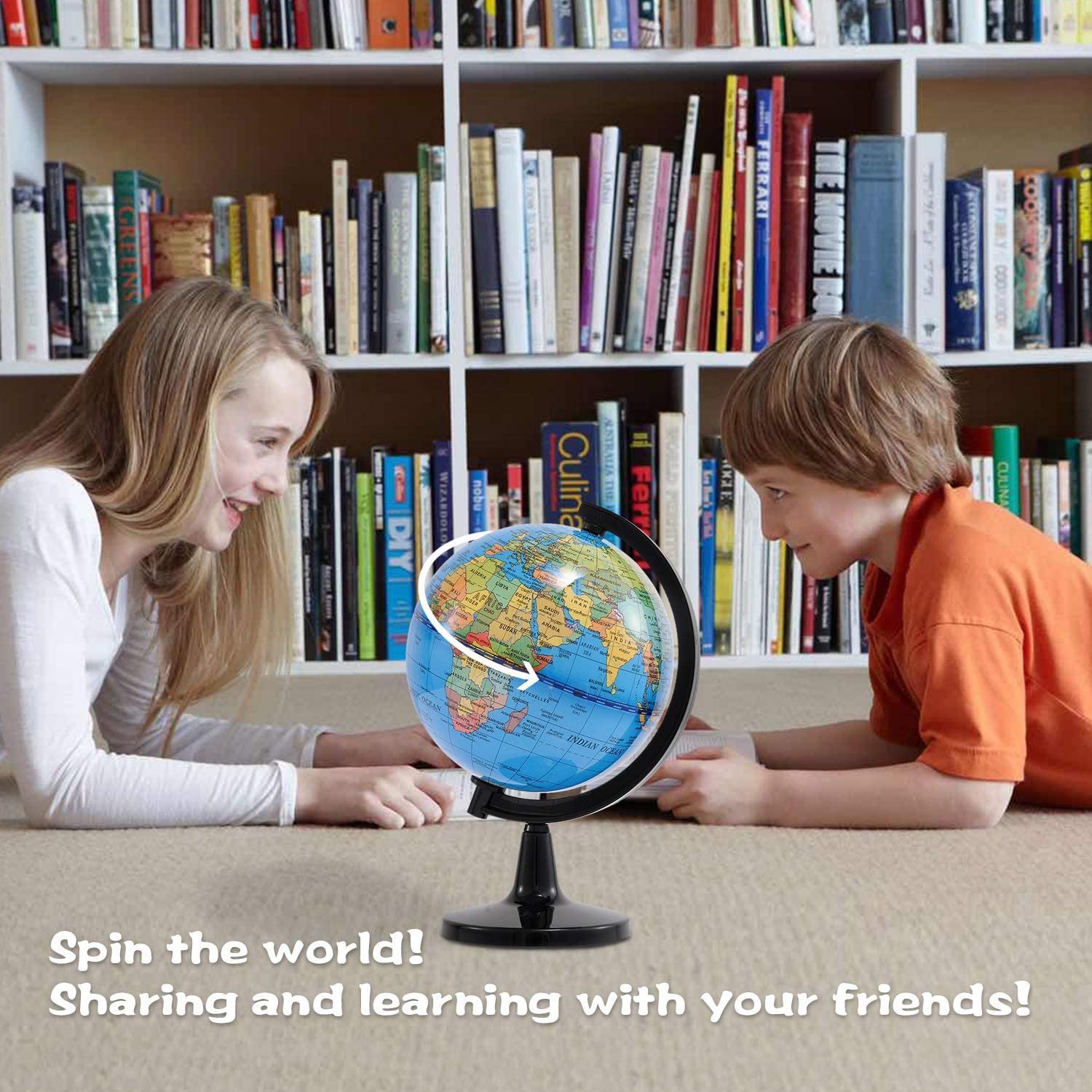 4'' World Globe Kids Learning Educational Rotating World Map Globes Mini Size