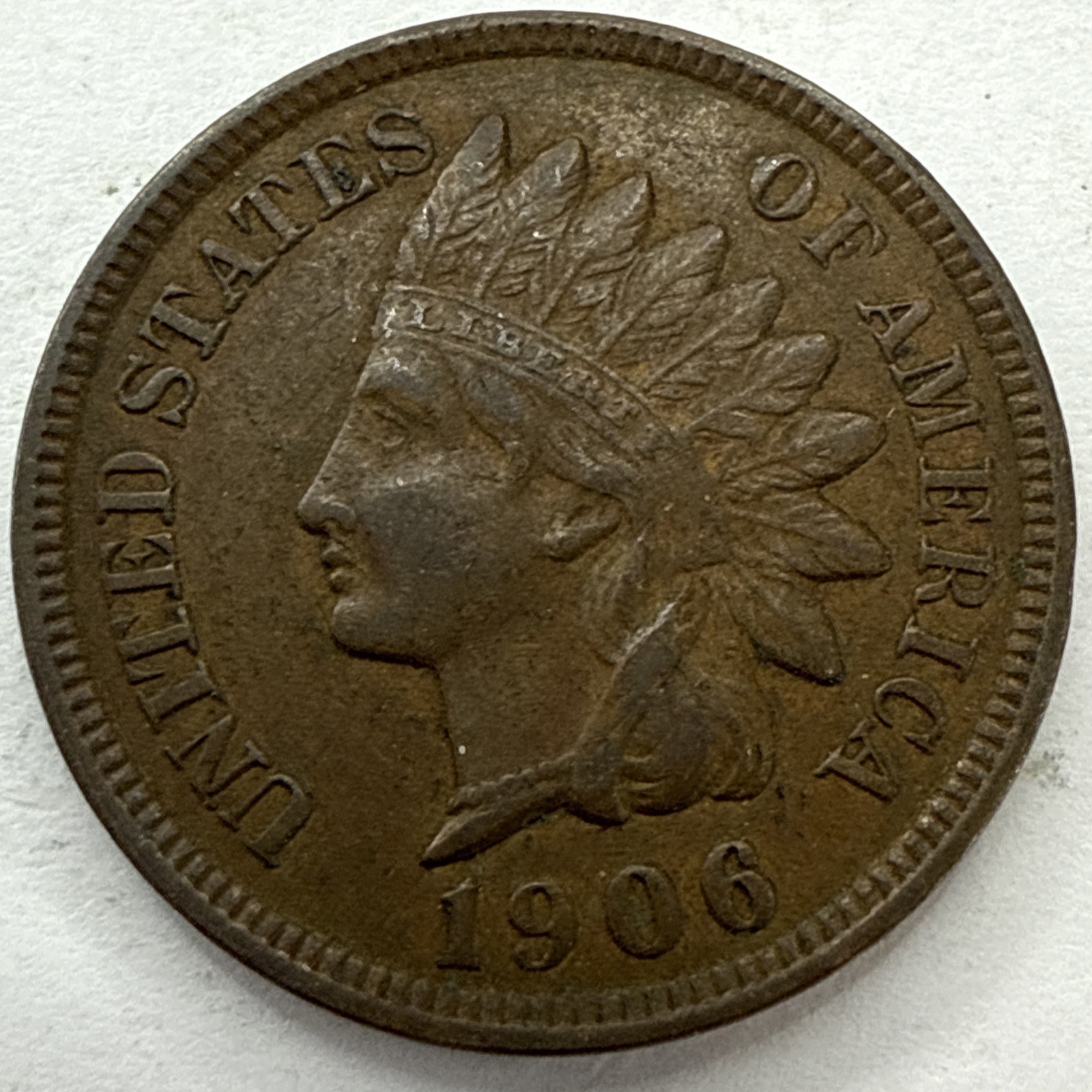 1906 Indian Head Cent Exact Coin Imaged #IND2153