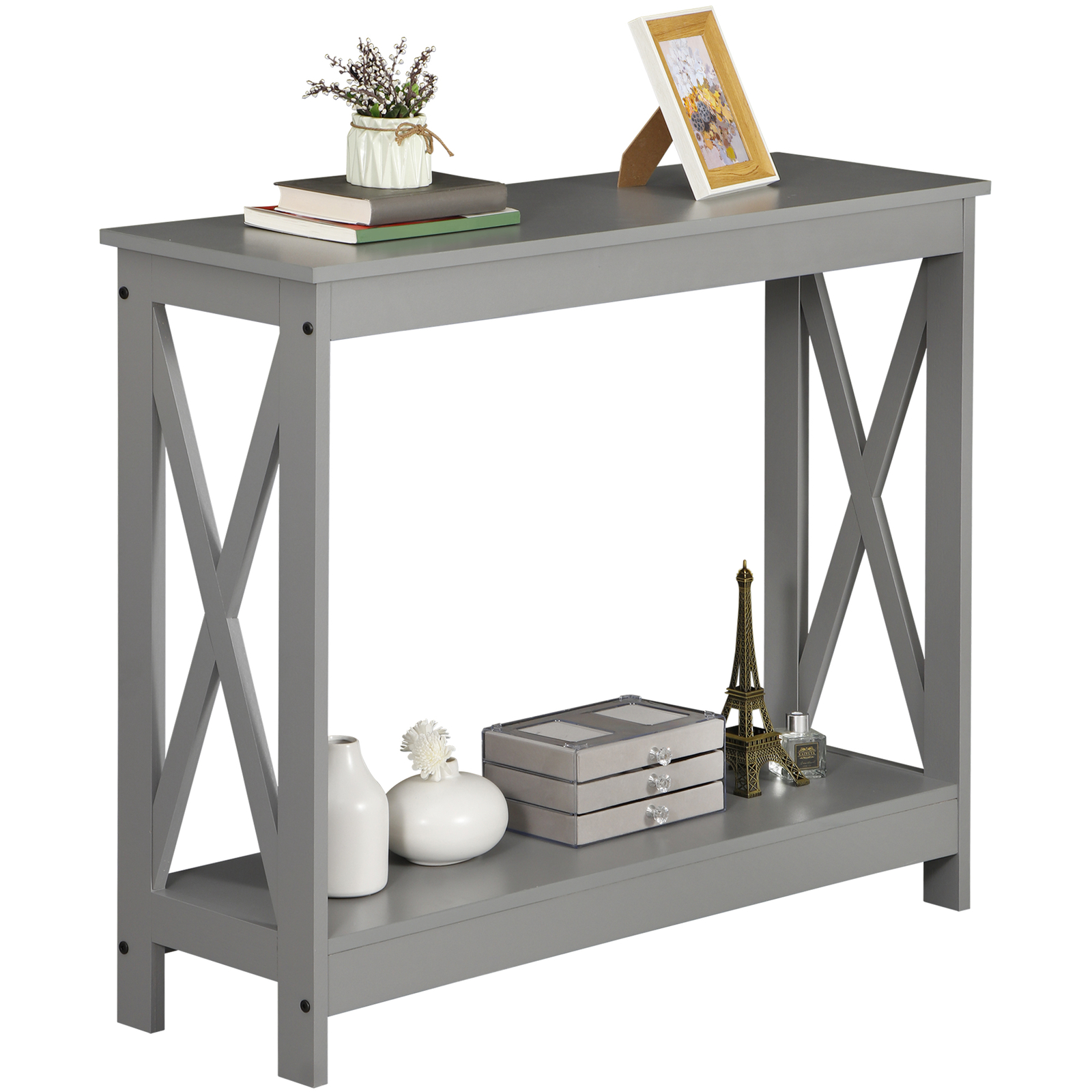 39" Console Table Along Bed Accent Side Stand Display Storage Shelf Entryway