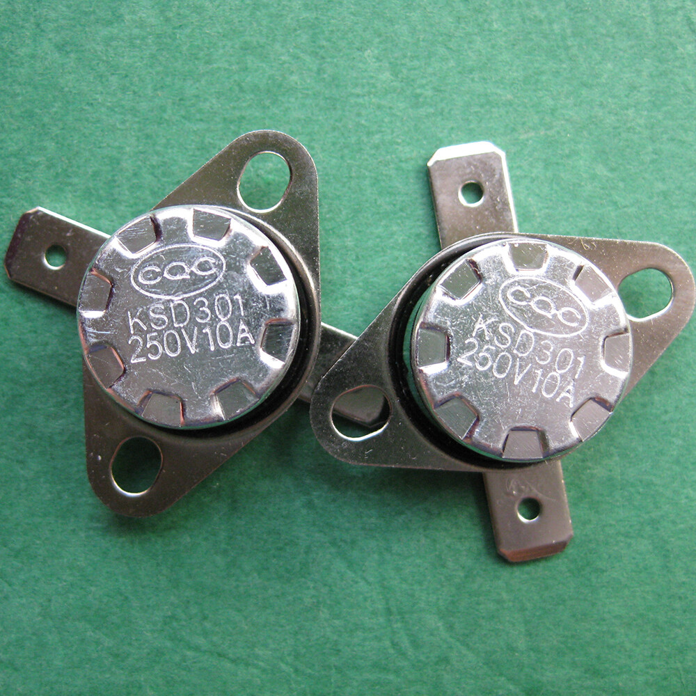 2pcs KSD301 100°C / 212°F Degree Celsius N.O. Temperature Switch Thermostat