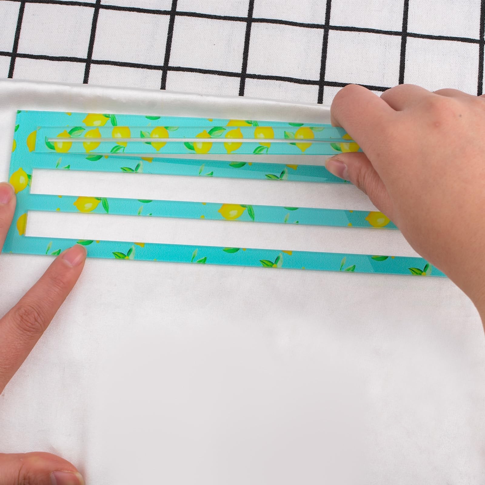 2 PCS Acrylic Zipper Making Templates Tools Zip Pocket Patchwork Ruler Craft
