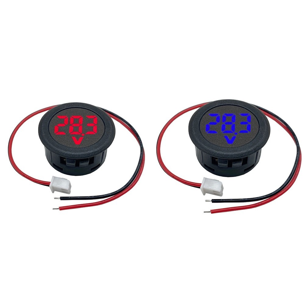 Five Piece Digital Voltmeter Set with Round Design and Accuracy Features